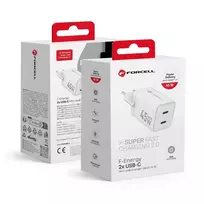 Forcell F-Energy Mini GaN III VT-36B travel charger | 45W | PD, QC, GaN | USB-C | white