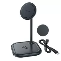 Acefast E6 2-in-1 wireless charger | Qi | MagSafe compatible | 15W | gray
