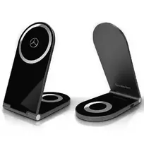 Mercedes Silver Star 2-in-1 wireless charger | Qi | MagSafe compatible | 15W | black