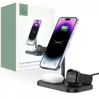Tech-Protect A22 3-in-1 wireless charger | Qi | MagSafe compatible | 15W | black