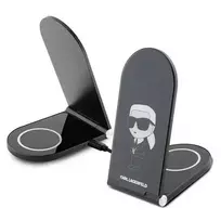 Karl Lagerfeld Iconic 2-in-1 wireless charger | Qi | MagSafe compatible | 15W | black