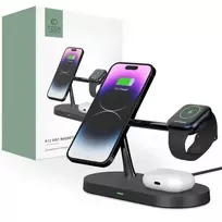 Tech-Protect A12 3-in-1 wireless charger | Qi | MagSafe compatible | black