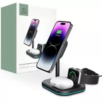 Tech-Protect QI15W-A27 3-in-1 wireless charger | Qi | MagSafe compatible | 15W | black
