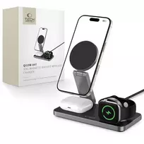 Tech-Protect QI15W-A47 3-in-1 wireless charger | Qi | MagSafe compatible | 15W | black