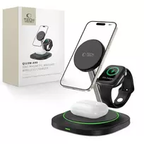 Tech-Protect QI15W-A46 3-in-1 wireless charger | Qi | MagSafe compatible | 20.5W | black