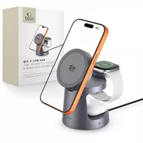 Tech-Protect QI2.2-25W-A48 3-in-1 wireless charger | Qi 2.2 | MagSafe compatible | 25W | gray