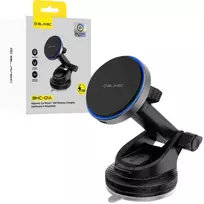 Blavec magnetic car phone holder with suction cup with 15W wireless charging MagSafe compatible black
