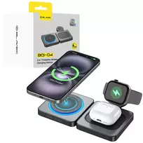 Blavec BQI-04 3-in-1 wireless charger | Qi | MagSafe compatible | 15W | black