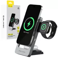 Blavec BQI-05 3-in-1 wireless charger | Qi | MagSafe compatible | 15W | silver