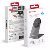 Forcell F-Energy Flip Charge wireless charger | Qi 2 | MagSafe compatible | 15W | silver
