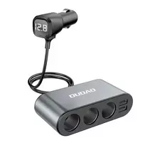 Dudao R1Pro car charger | 17W | USB-A, splitter with auto lighter socket | black