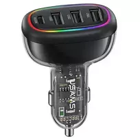 USAMS CC170CC01 car charger, 48W | USB-C, USB-A | black