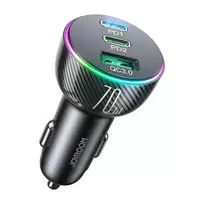 Joyroom JR-CL26 car charger | 70W | PD, QC, PPS | USB-C, USB-A | black