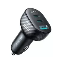 Joyroom JR-CCD04 car charger | 30W | PD, QC, PPS | USB-C, USB-A | with LCD display | black