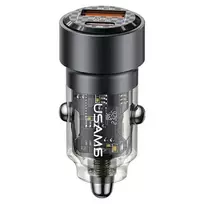 USAMS C39 CC208 car charger | 60W | USB-A, USB-C | black