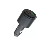 Devia extreme Metal PD QC 116W car charger, black, 1x USB, 2x USB-C