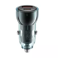 XO CC60 car charger | 60W | PD | USB-A, USB-C | blue