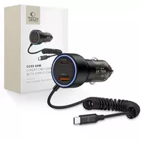 Tech-Protect CC05 car charger | 60W | PD | USB-C | with USB-C cable included | black