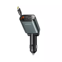 Joyroom JR-CCL07 car charger | 30W | PD, QC, PPS | USB-C, USB-A | includes USB-C cable | dark gray
