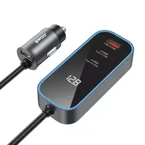 BWOO CC107 PD car charger | 30W | PD | USB-C, USB-A | with USB-C to USB-A cable included | black