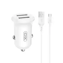 XO CC67 car charger | 12W | USB-A | with USB-A to USB-C cable included | black