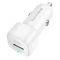 Borofone BZ34B Cloud car charger | 38W | PD, QC | USB-A, USB-C | white