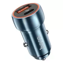 Hoco Z46A car charger | 20W | PD, QC | USB-C, USB-A | blue