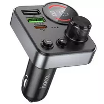 Hoco Car transmitter, Bluetooth, 2 x USB-A + USB-C, QC3.0, PD 48W, E86, black