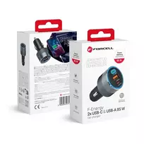Forcell F-Energy Alu car charger | 85W | PD, QC | USB-C, USB-A | gray