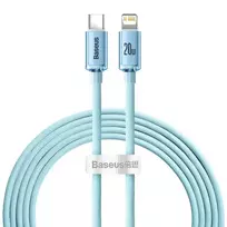 Baseus Crystal Shine data transfer and charging cable | USB-C to Lightning | 20W | 2m | blue