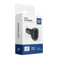 Blue Star car charger | 63W | PD, QC, PPS | USB-C, USB-A | black