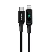 Acefast C6-01 data transfer and charging cable | MFi | USB-C to Lightning | 30W | with LED display | 1.2m | black