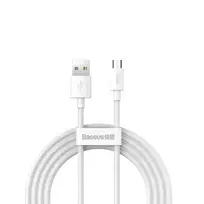 Baseus Simple Wisdom data transfer and charging cable | USB-A to Micro USB | 10W | 1.5m | white | 2-pack