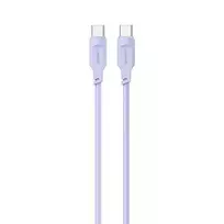 USAMS Lithe Series SJ567USB03 data transfer and charging cable | USB-C to USB-C | 100W | 1.2m | purple