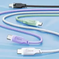 USAMS Lithe Series SJ567USB01 data transfer and charging cable | USB-C to USB-C | 100W | 1.2m | black