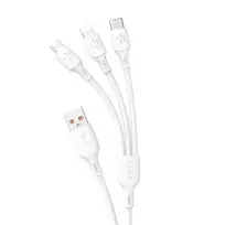 Dudao L8A-3in1 3-in-1 data transfer and charging cable | USB-A to USB-C | 30W | 1.2m | white