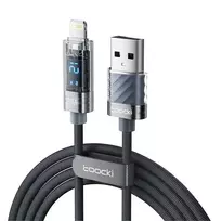 Toocki TXCLZX0G-01 data transfer and charging cable | USB-A to Lightning | 12W | with LED display | 1m | gray