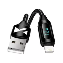 Wozinsky WUALC2 data transfer and charging cable | USB-A to Lightning | 12W | with LED display | 2m | black