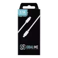 Obal:Me data transfer and charging cable | USB-C to Lightning | 15.5W | 1m | white