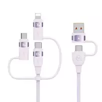 USAMS SJ646USB02 3-in-1 data transfer and charging cable | USB-C to USB-C | 100W | 2m | purple