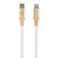 GUESS data transfer and charging cable | MFI Certified | USB-C to Lightning | 1.5m | Gold