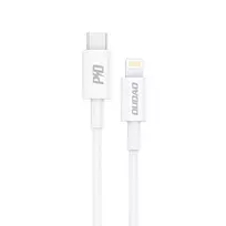 Dudao L6X data transfer and charging cable | USB-C to Lightning | 20W | 1m | white