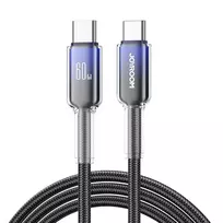 Joyroom S-A42 Crystal-Clear Series data transfer and charging cable | USB-C to USB-C | 60W | 1.2m | black