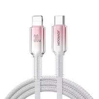 Joyroom S-A42 Crystal-Clear Series data transfer and charging cable | USB-C to Lightning | 30W | 1.2m | white