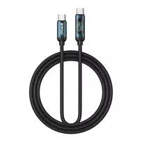 BWOO Braided data transfer and charging cable | USB-C to USB-C | 60W | with LED display | 1m