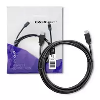 Qoltec data transfer and charging cable | USB-C to USB-C