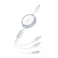 Foneng X113 3-in-1 data transfer and charging cable | USB-A to USB-C, Lightning, Micro USB | 1.1m | white
