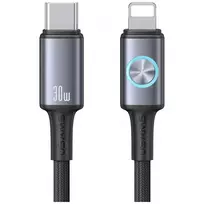 USAMS Huan Series SJ753 data transfer and charging cable | USB-C to USB-C | 30W | 1.2m | gray