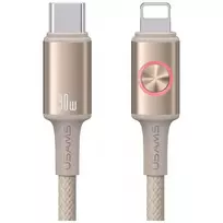 USAMS Huan Series SJ753 data transfer and charging cable | USB-C to USB-C | 30W | 1.2m | brown