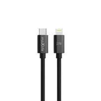 maXlife MXUC-12 data transfer and charging cable | USB-C to Lightning | 27W | 2m | black